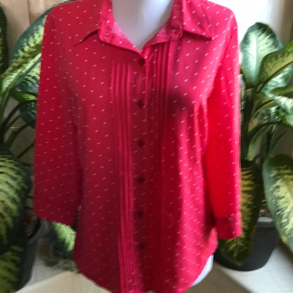 Laura Scott petite melon polka dot top - Picture 1 of 5
